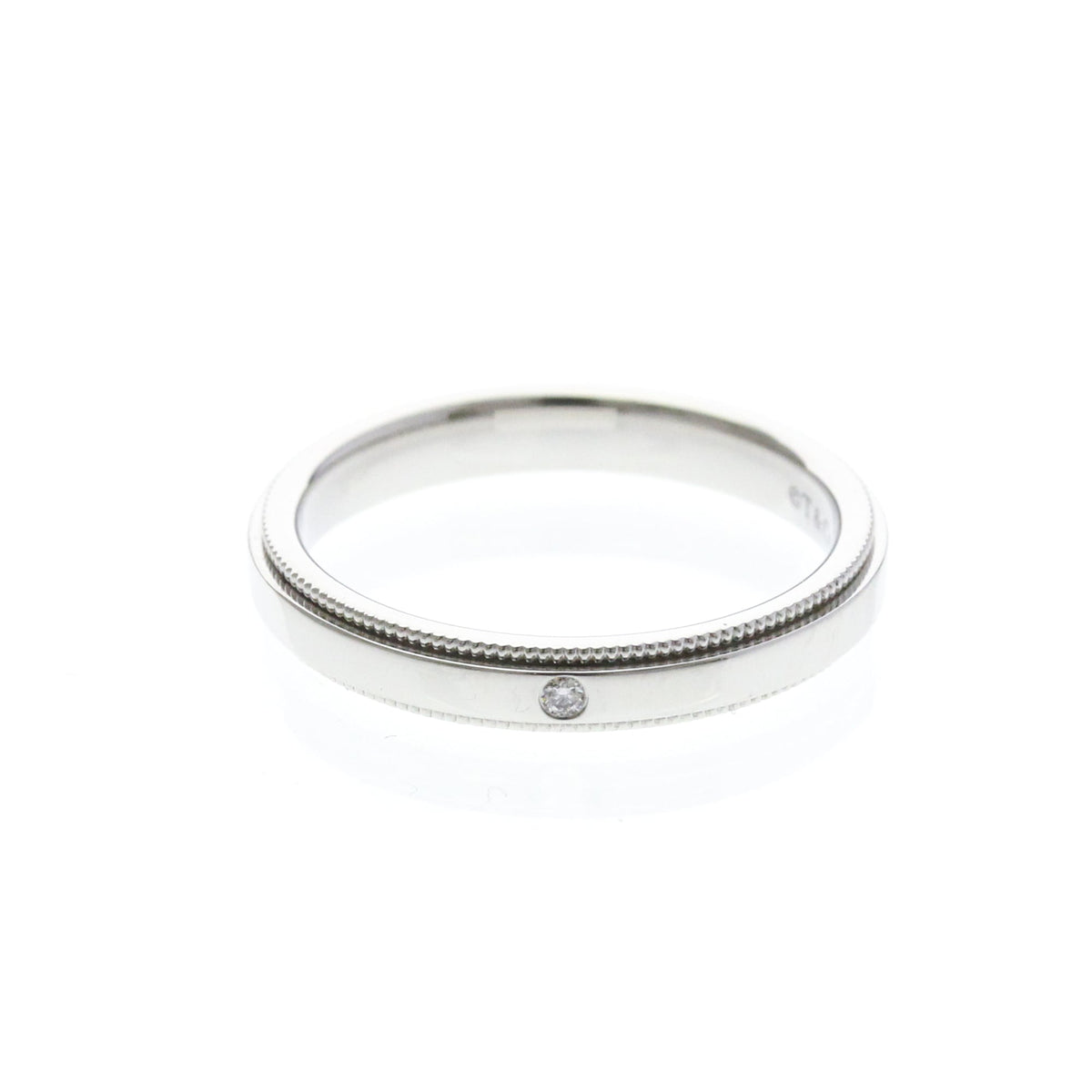 Tiffany Milgrain Band Ring · Platinum