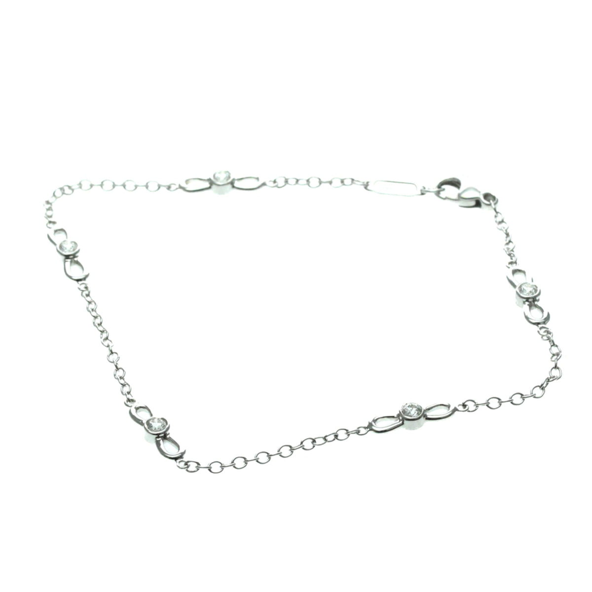 Tiffany Ribbon · Diamond · 18K White Gold