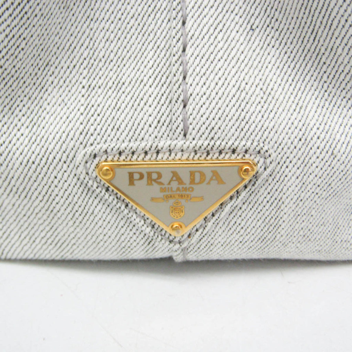 Prada Canapa · Denim · Flower Corsage