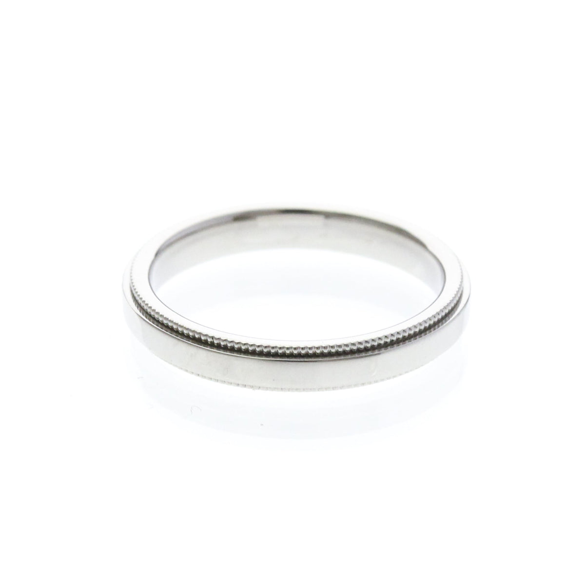 Tiffany Milgrain Band Ring · Platinum