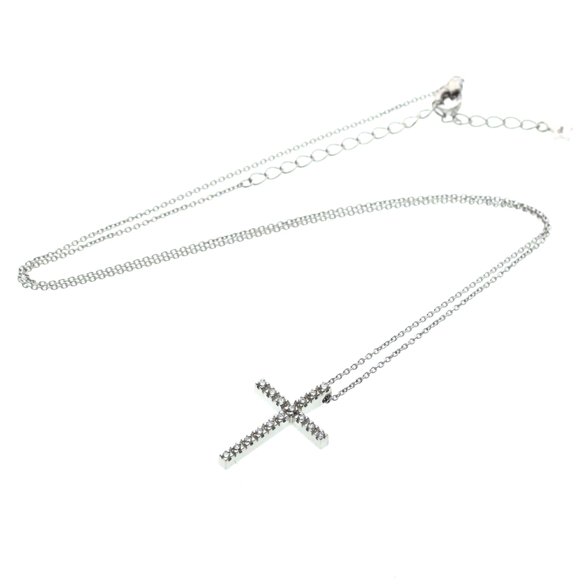 Star Jewelry Diamond Cross · 18K White Gold