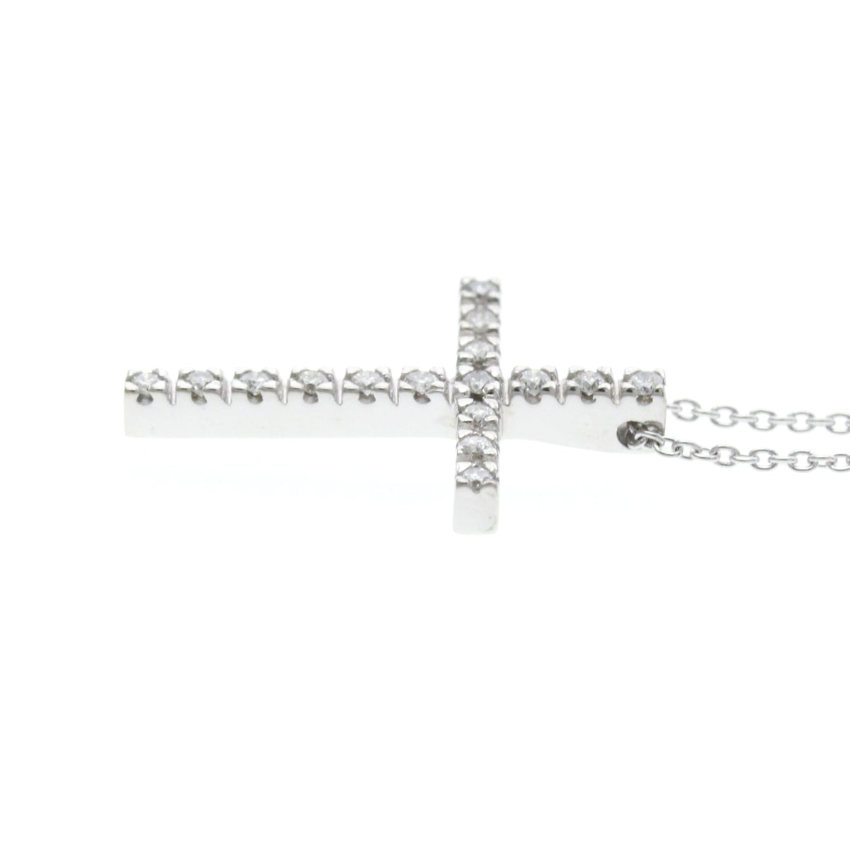 Star Jewelry Diamond Cross · 18K White Gold