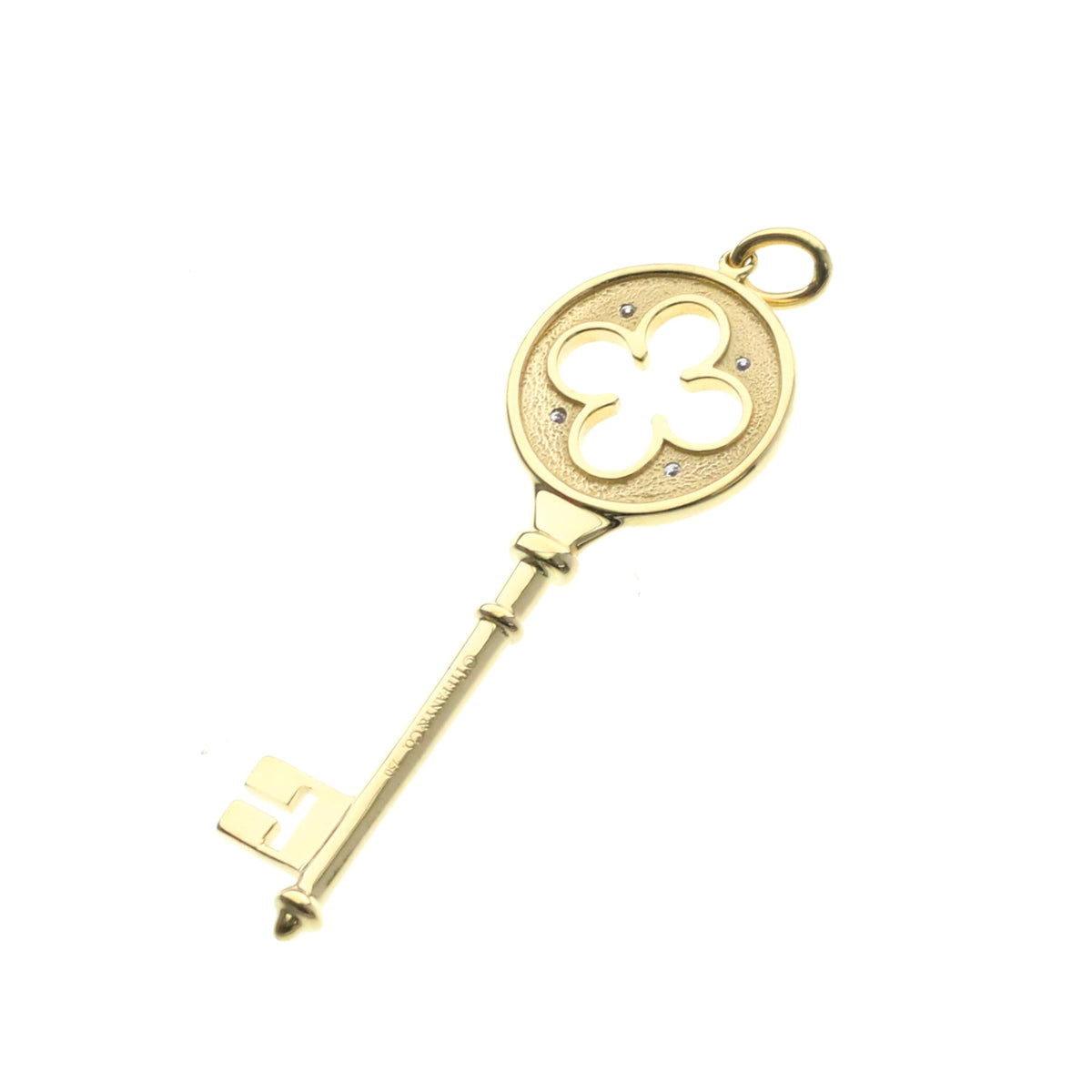 Tiffany Clover Key · 18K Yellow Gold · Diamond