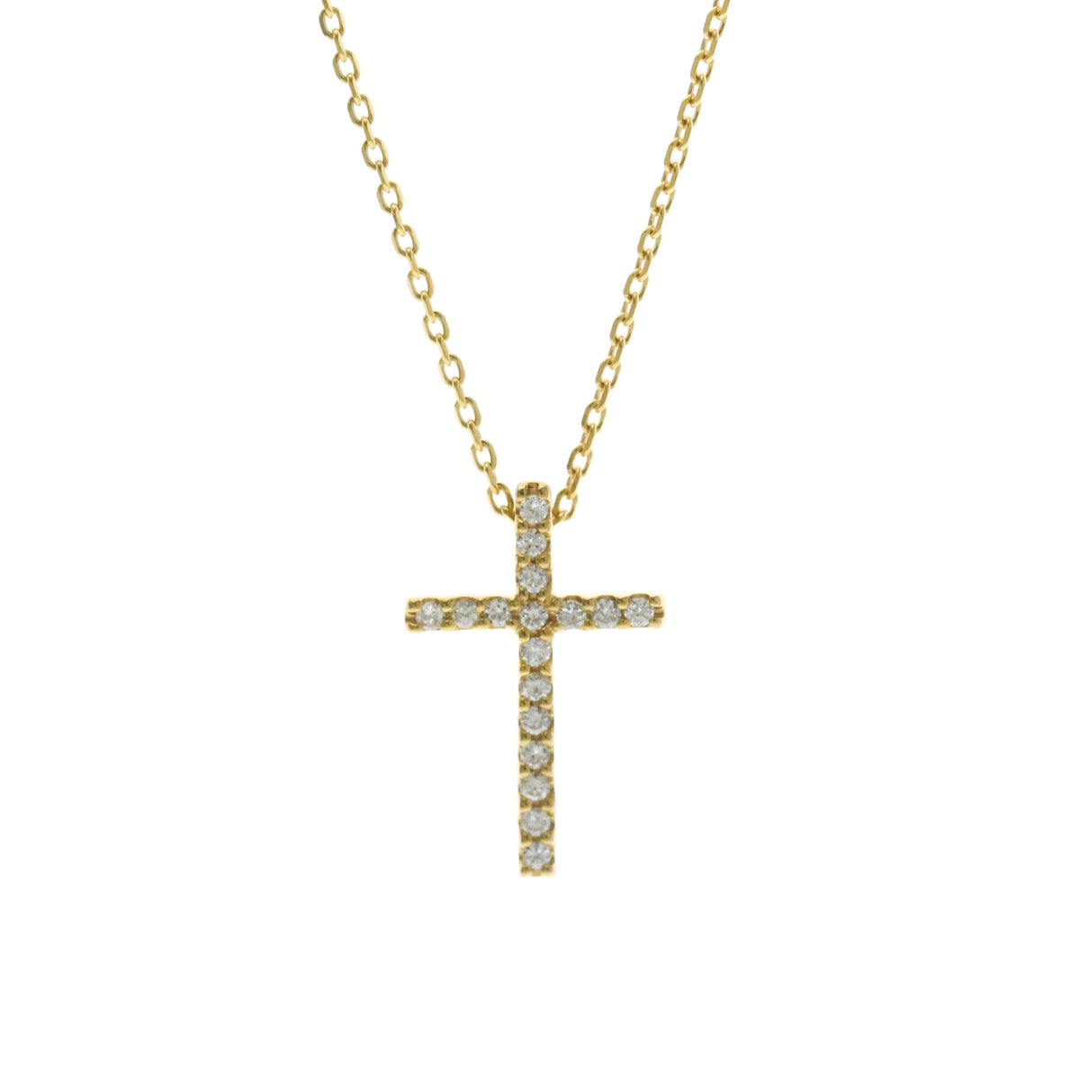 Star Jewelry Cross · 18K Yellow Gold · Diamond
