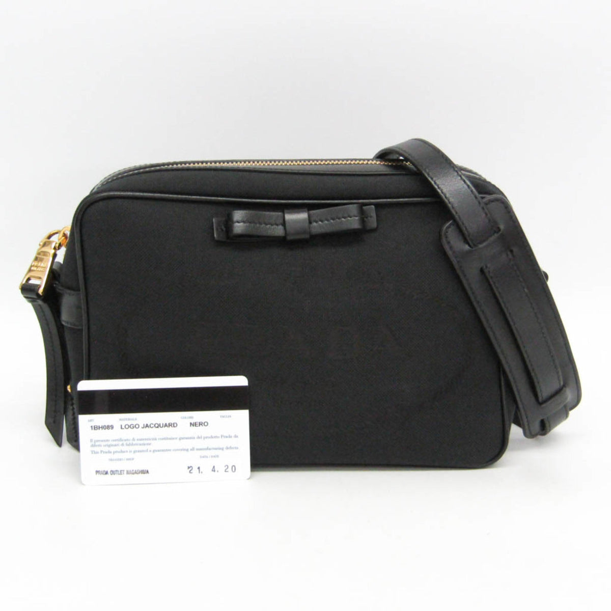 Prada Logo Jacquard · Leather