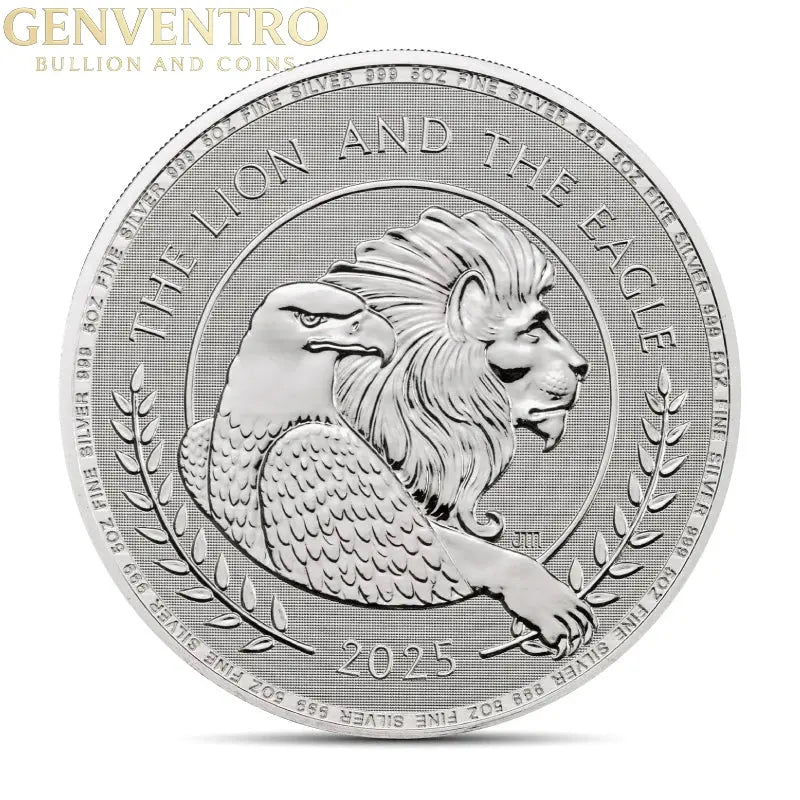 British Lion and American Eagle 5 oz Fine Silver (BU New in Capsule) Pre Order
