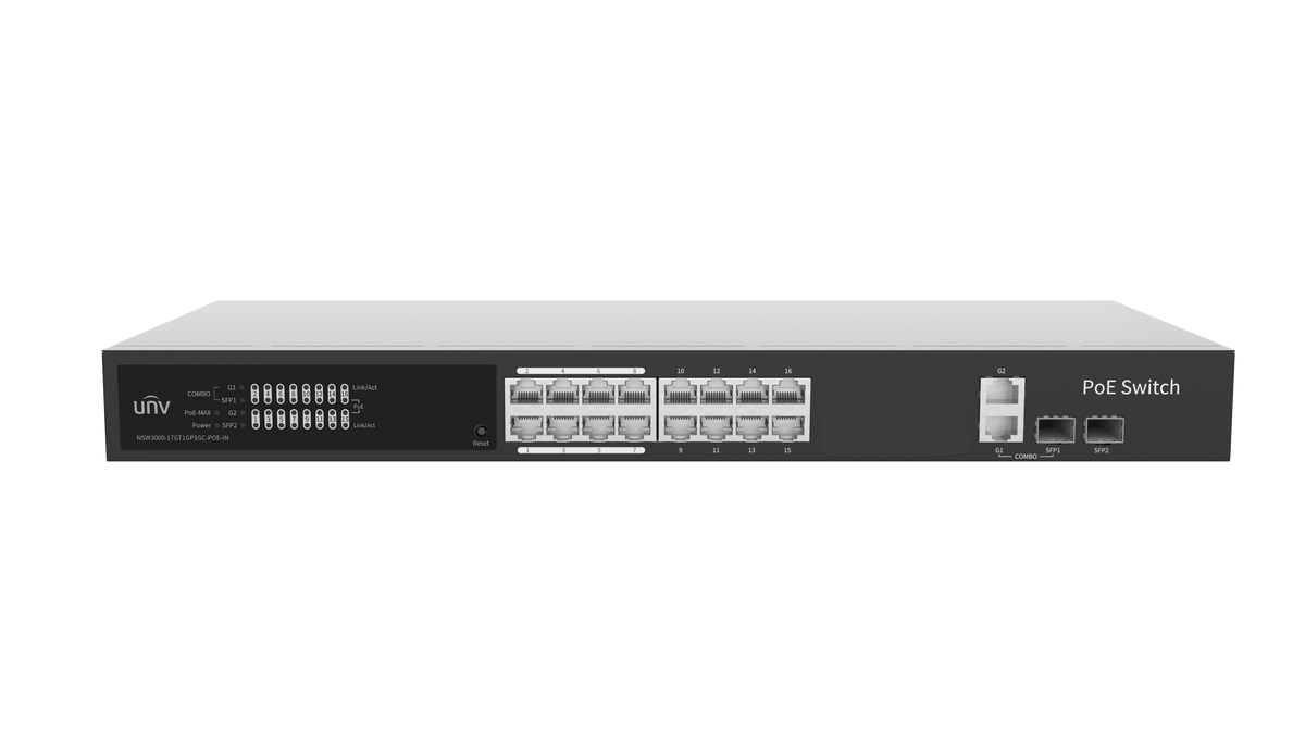NSW3000-17GT1GP1GC-POE-IN 16CH POE SWITCH Uniview