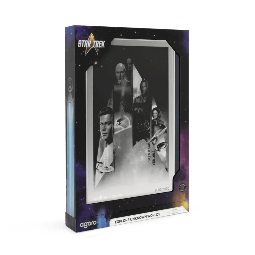 2026 Agoro Star Trek Captains Explore Unknown Worlds 1 oz Silver Proof Foil