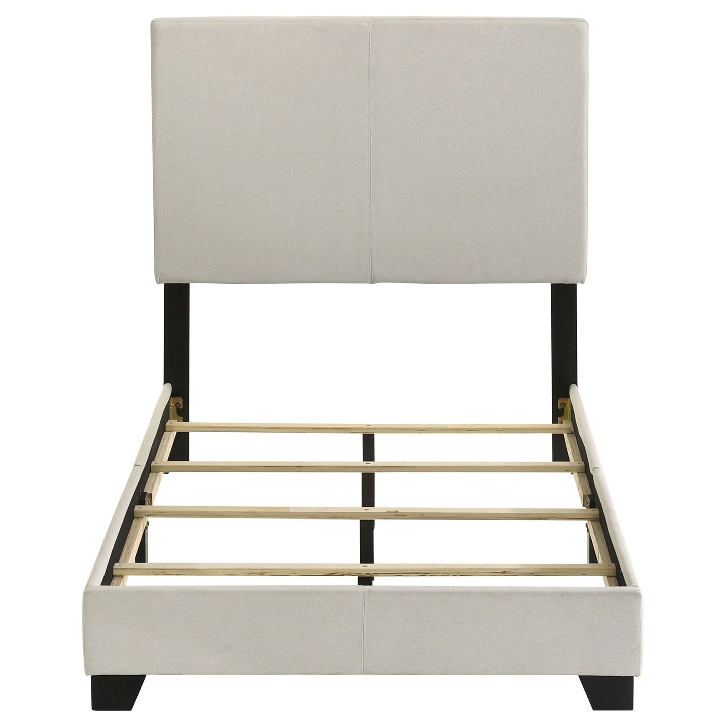 Dorian Fabric Upholstered Twin Panel Bed Cream