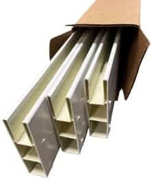 Vinyl Fence Warehouse - 8ft Vinyl Pocket Rails for Privacy Fence (4, White)