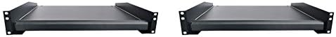 Pack 2 PCS X 2U Rack Mount Adjustable Pull-Out Sliding Keyboard Mouse Shelf Tray