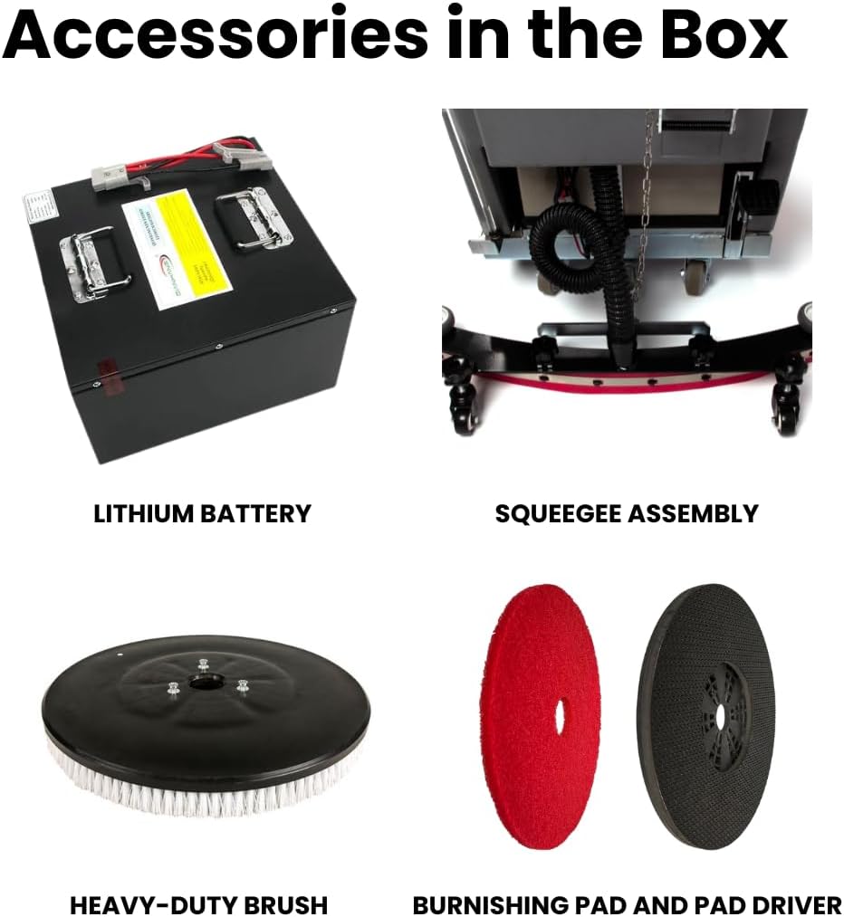 22" Self-Propelled Walk-Behind Floor Scrubber Dryer Machine, Forward & Reverse Drive, Adjustable Speed, 36,000 Ft²/h, 3.5-Hour Fast Charging, Up to 5 Hours Runtime, LiFePO4 Battery