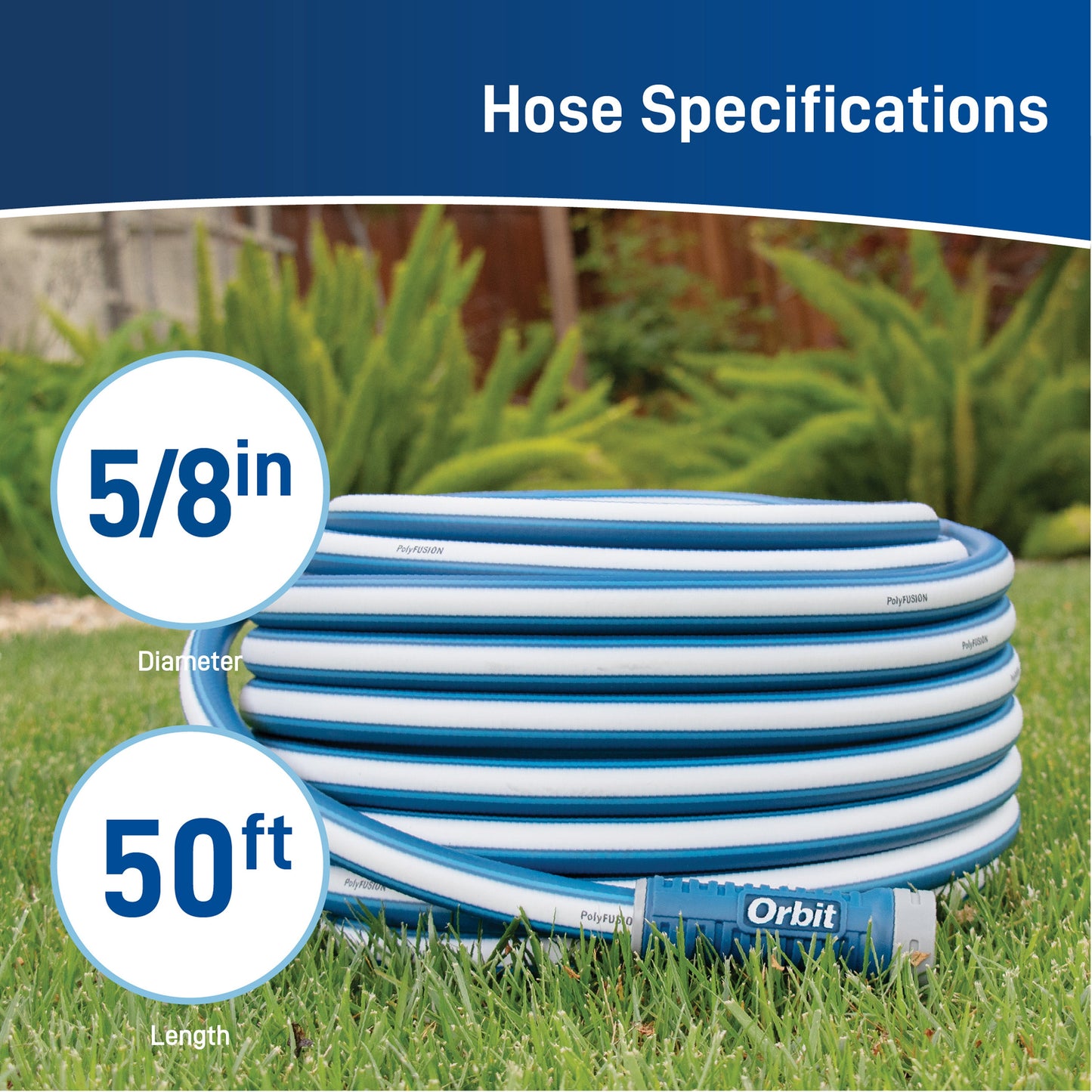 50 ft x 5/8" Polyfusion Hose | 22005