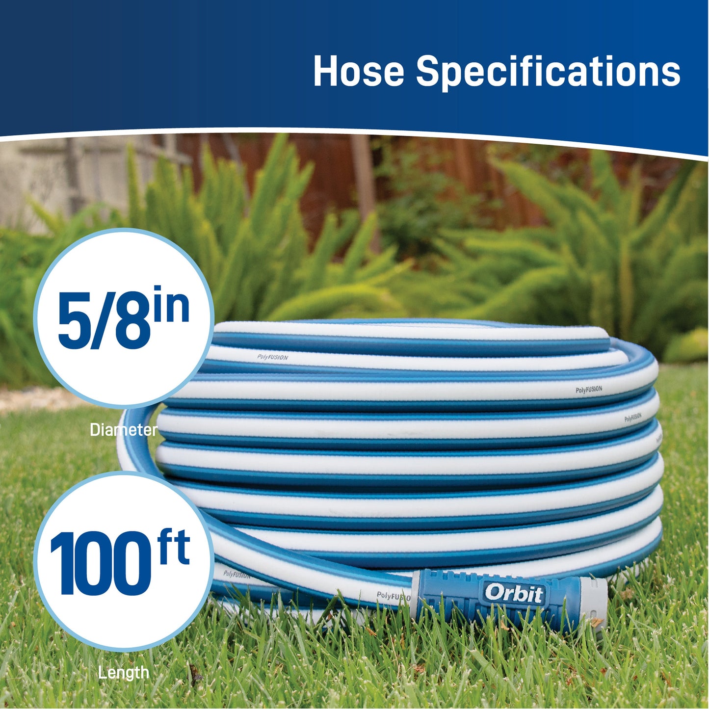 100 ft x 5/8" Polyfusion Hose | 22010