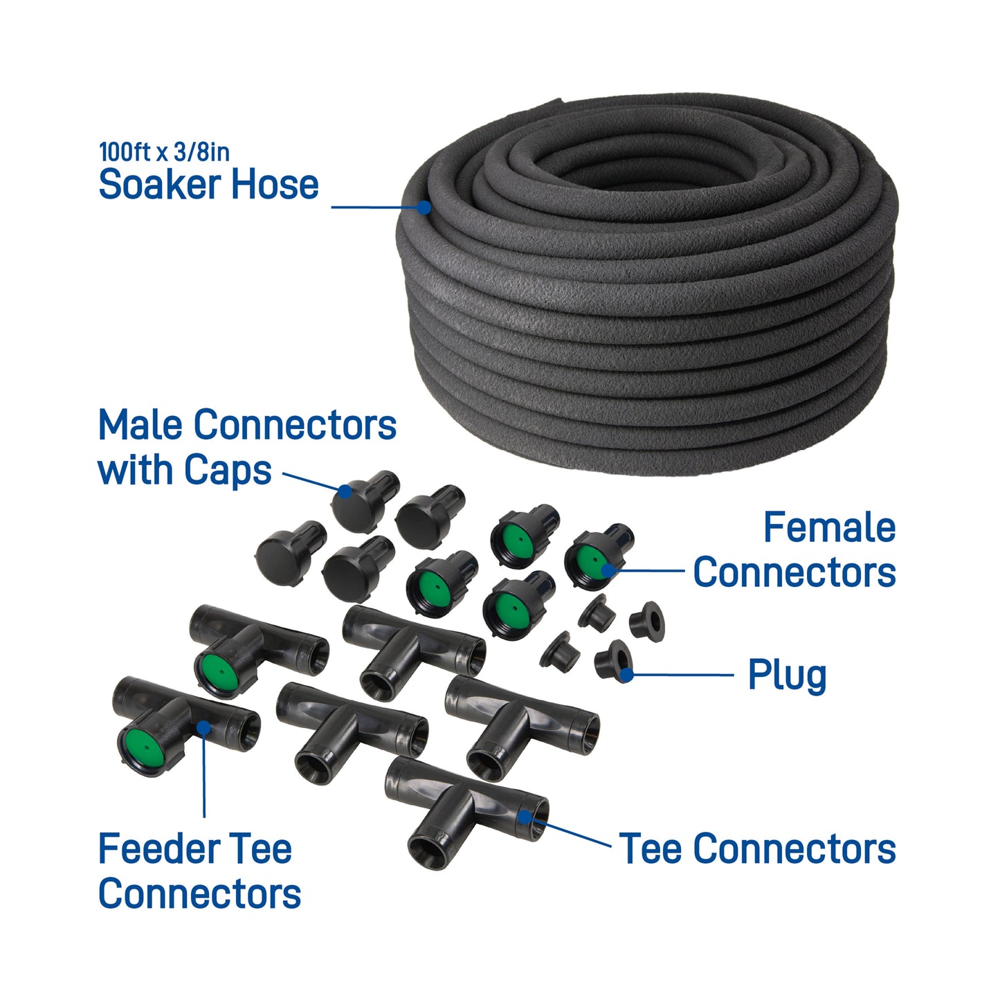 100 ft x 3/8" Garden Soaker Hose Kit 22045