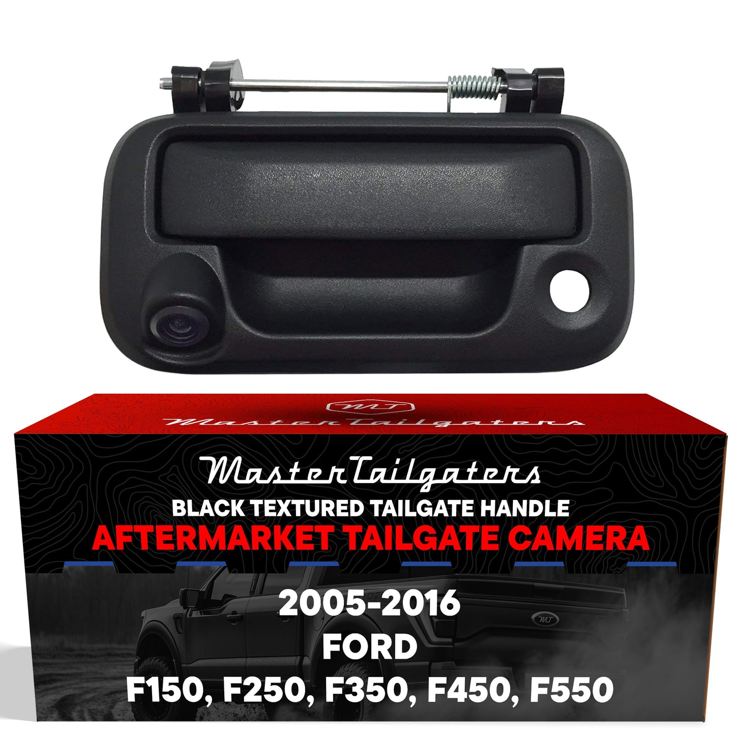 Ford F150 F250 F350 F450 F550 (2005-2016) Black Replacement Tailgate Handle with Backup Camera