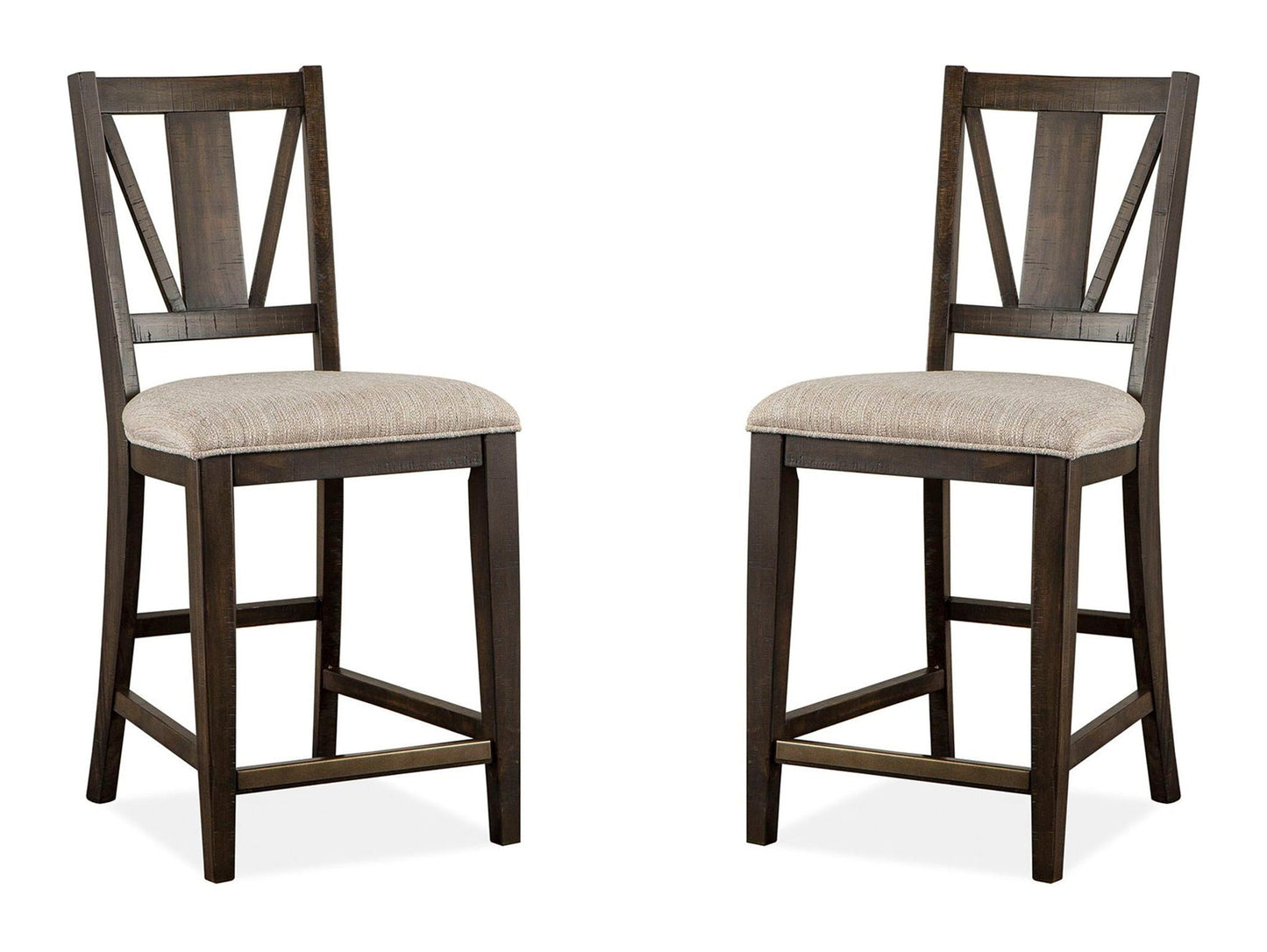 Westley Falls - Counter Chair With Upholstered Seat (Set of 2) - Graphite