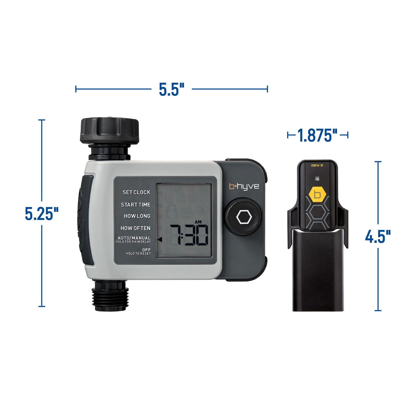B-hyve XD Bluetooth 1-Outlet Hose Faucet Timer w/Hub | 24516