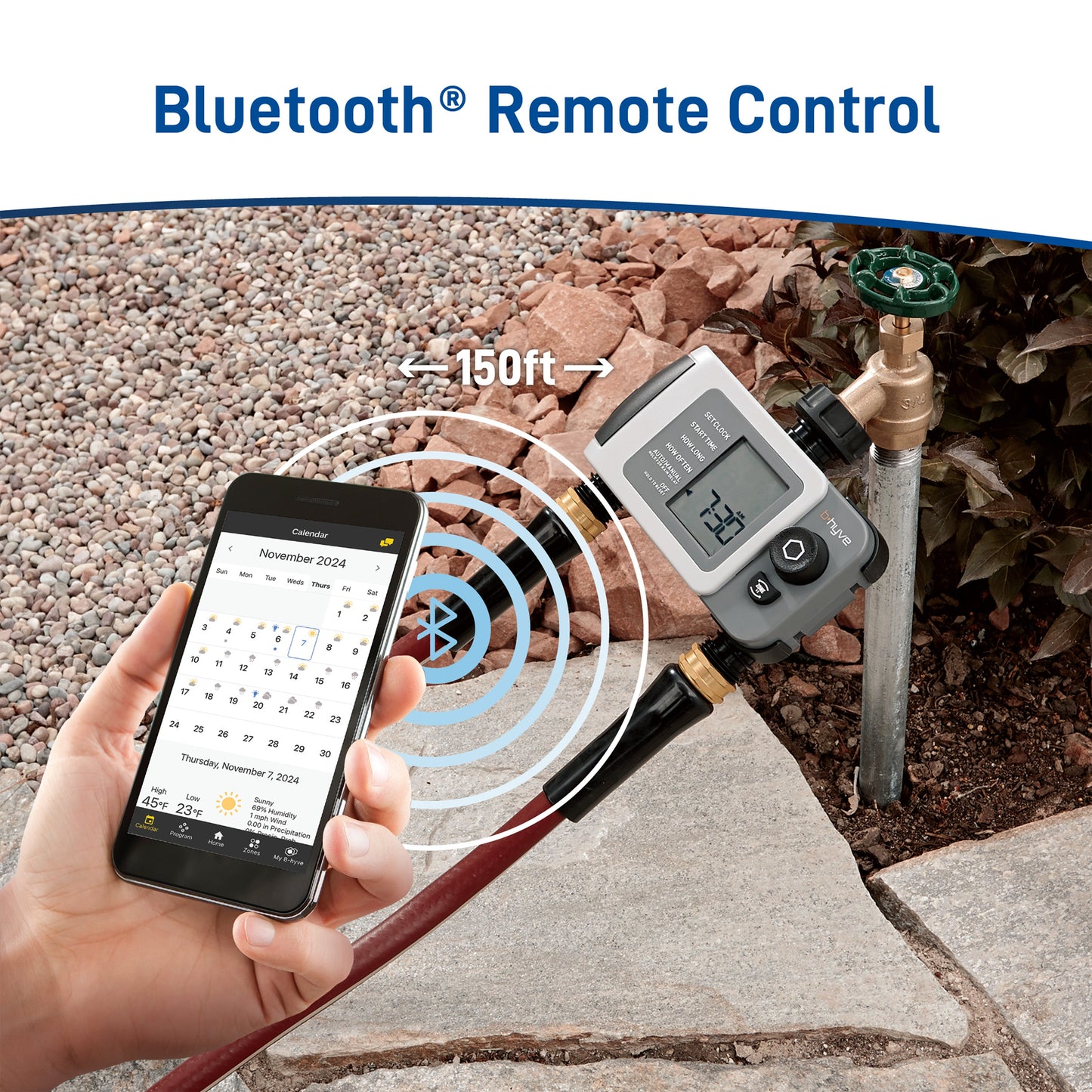 B-hyve XD Bluetooth 2-Outlet Hose Faucet Timer | 24632