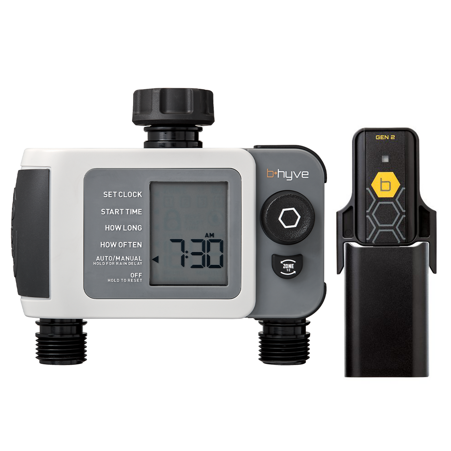 B-hyve XD Bluetooth 2-Outlet Hose Faucet Timer w/Hub | 24637