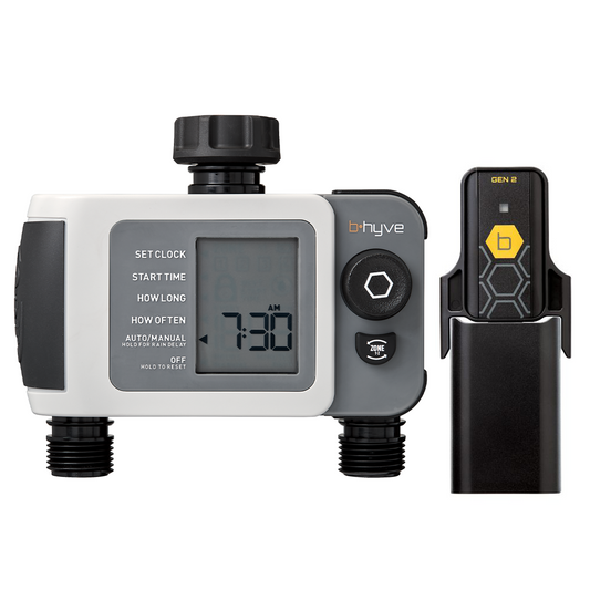 B-hyve XD Bluetooth 2-Outlet Hose Faucet Timer w/Hub | 24637