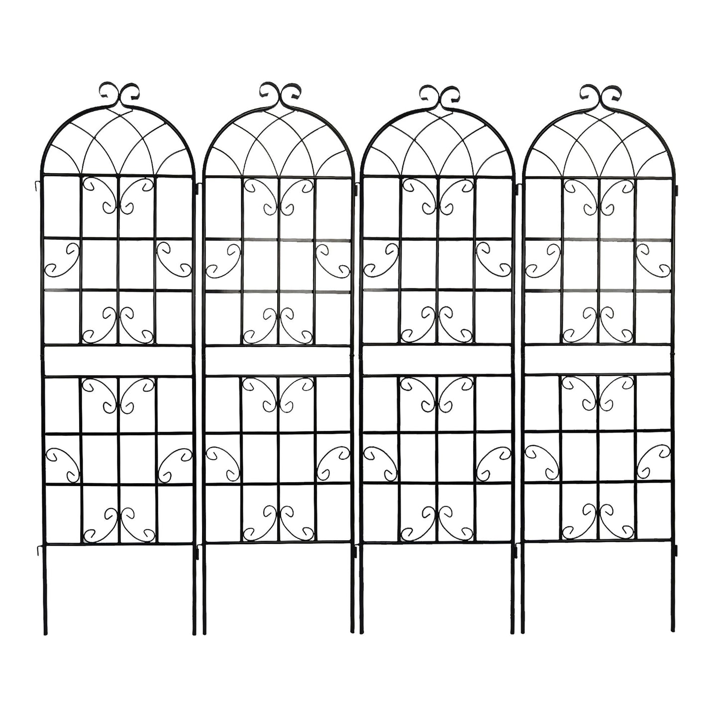 Metal Garden Rustproof Trellis For Climbing Plants Outdoor Flower Support