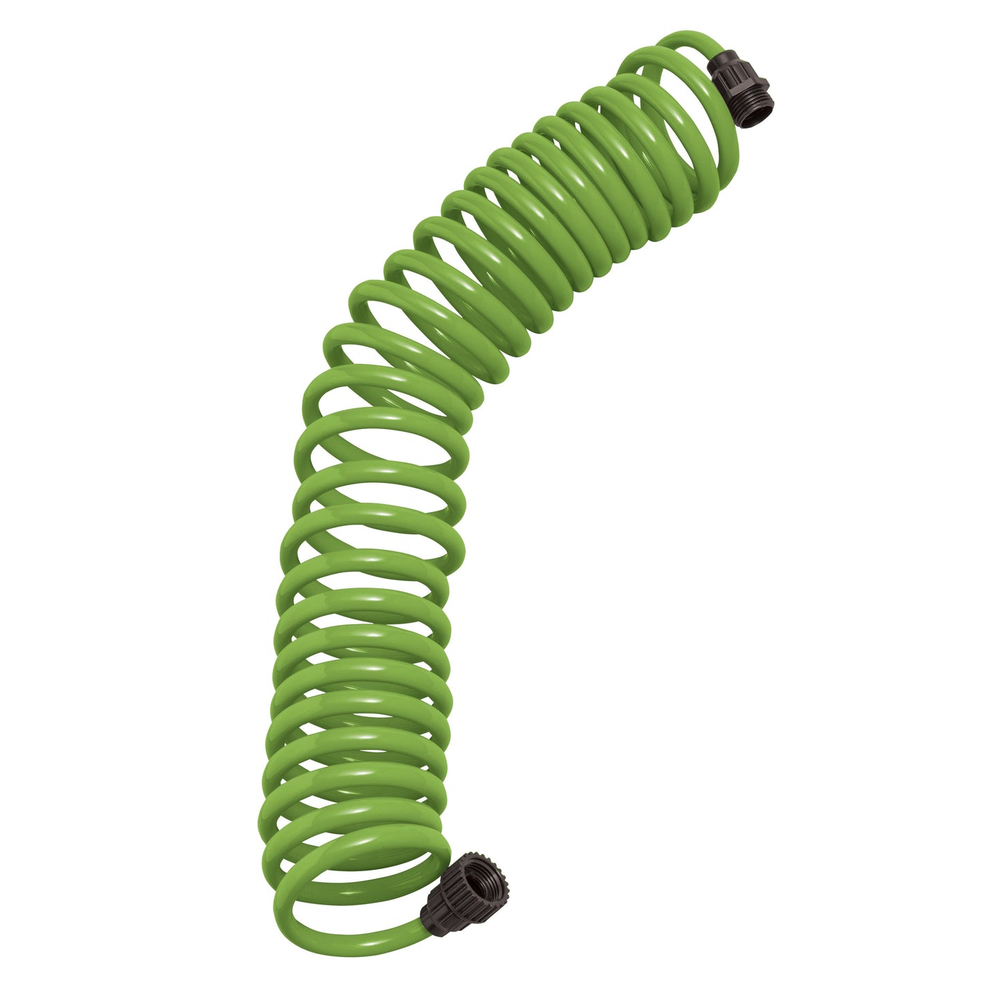25' Green Coil Hose w/8-Pattern Plastic Nozzle 26380