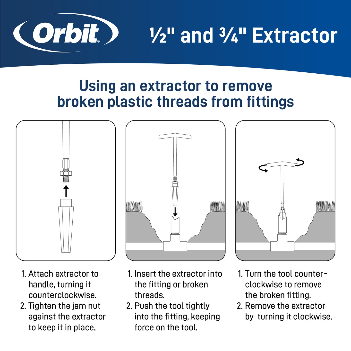 1/2" & 3/4" Riser Extractor 26076