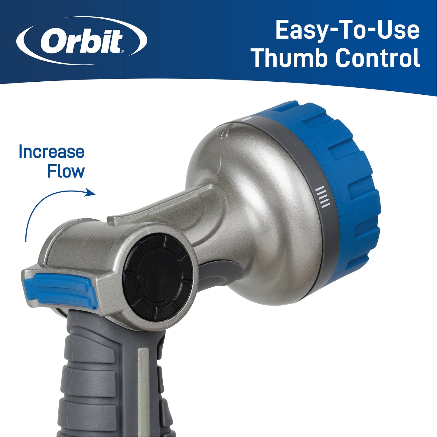 Heavy Duty 6-Pattern Zinc Thumb Control Nozzle 26480