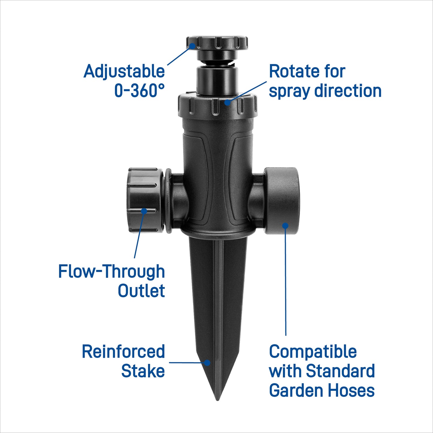 Adjustable Pattern Spot Sprinkler on Spike 29807