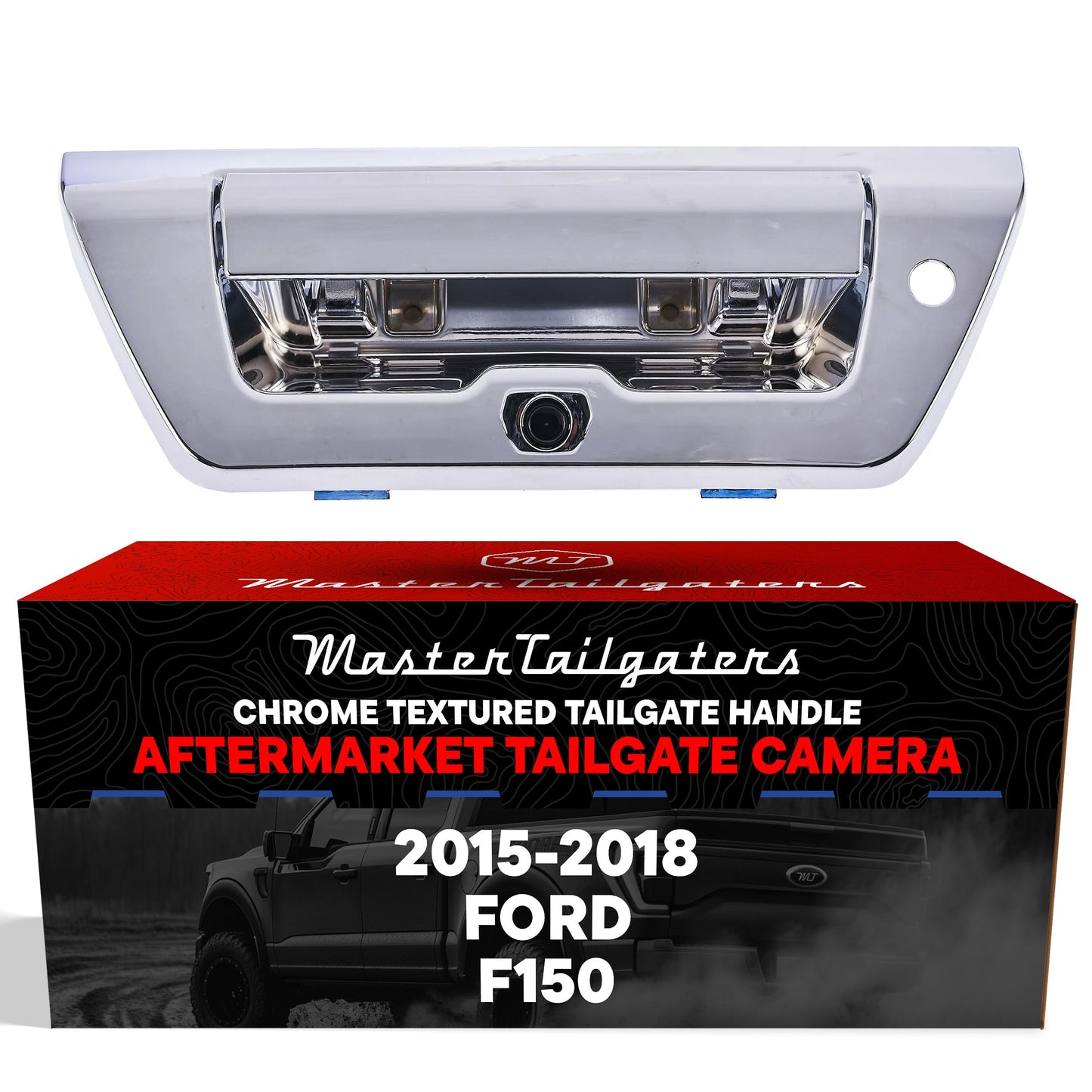 Ford F150 (2015-2018) Chrome Replacement Tailgate Handle with Backup Camera