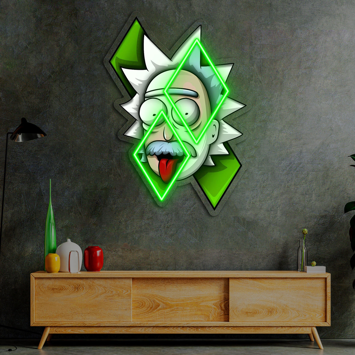 Neon LED Rick and Morty Handcrafted Vibrant Anime Pop Culture