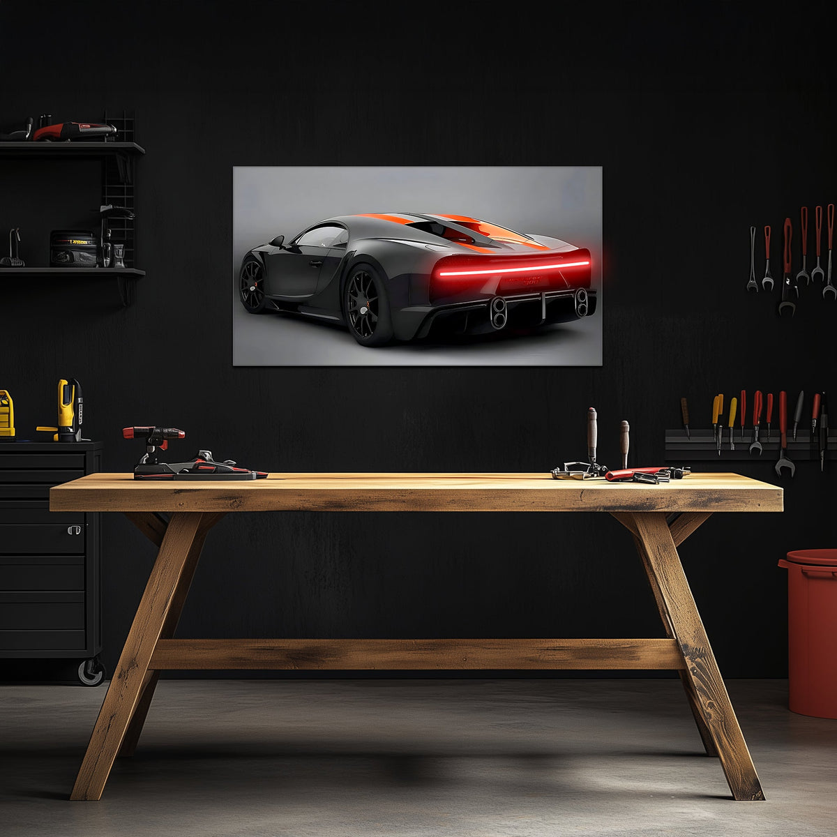 Car LED Neon Wall Art Decor - UV Printed Acrylic Illuminated