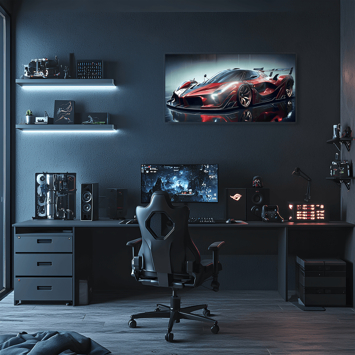 Car Neon LED Wall Art Sign - Modern Automotive Wall Decor Design