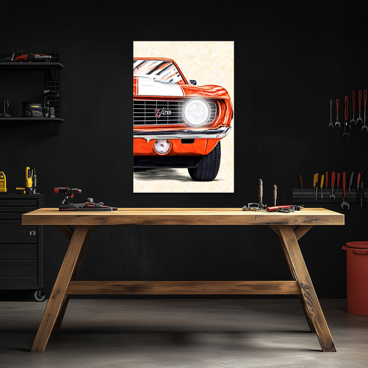 Car Neon LED Wall Light Sign - UV Printed Acrylic Garage Art