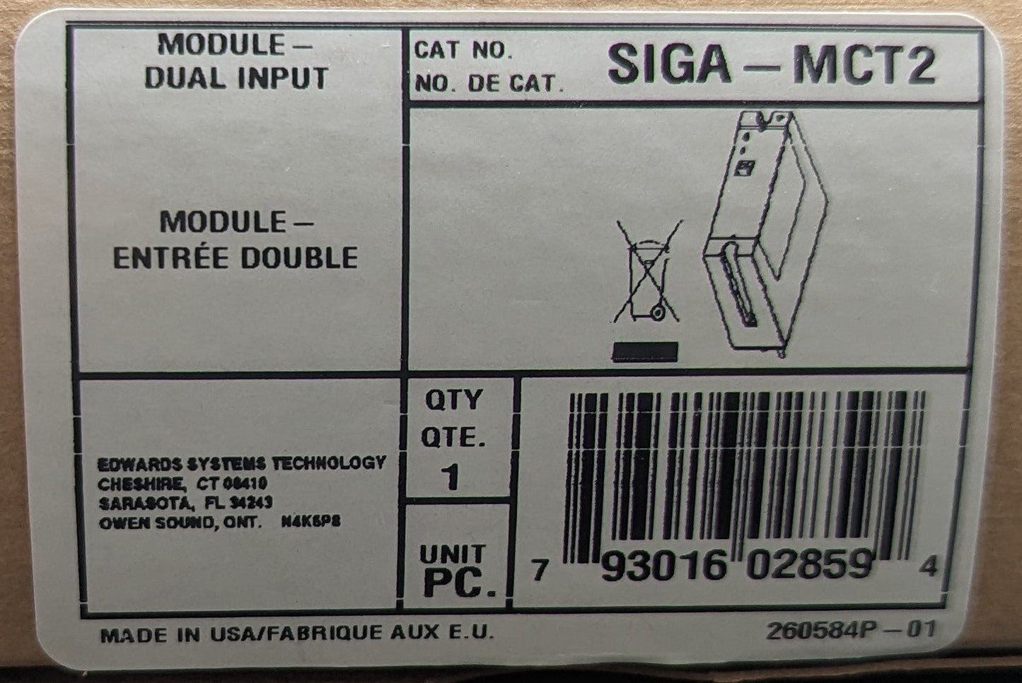 Edwards SIGA-MCT2 Signature Series Module