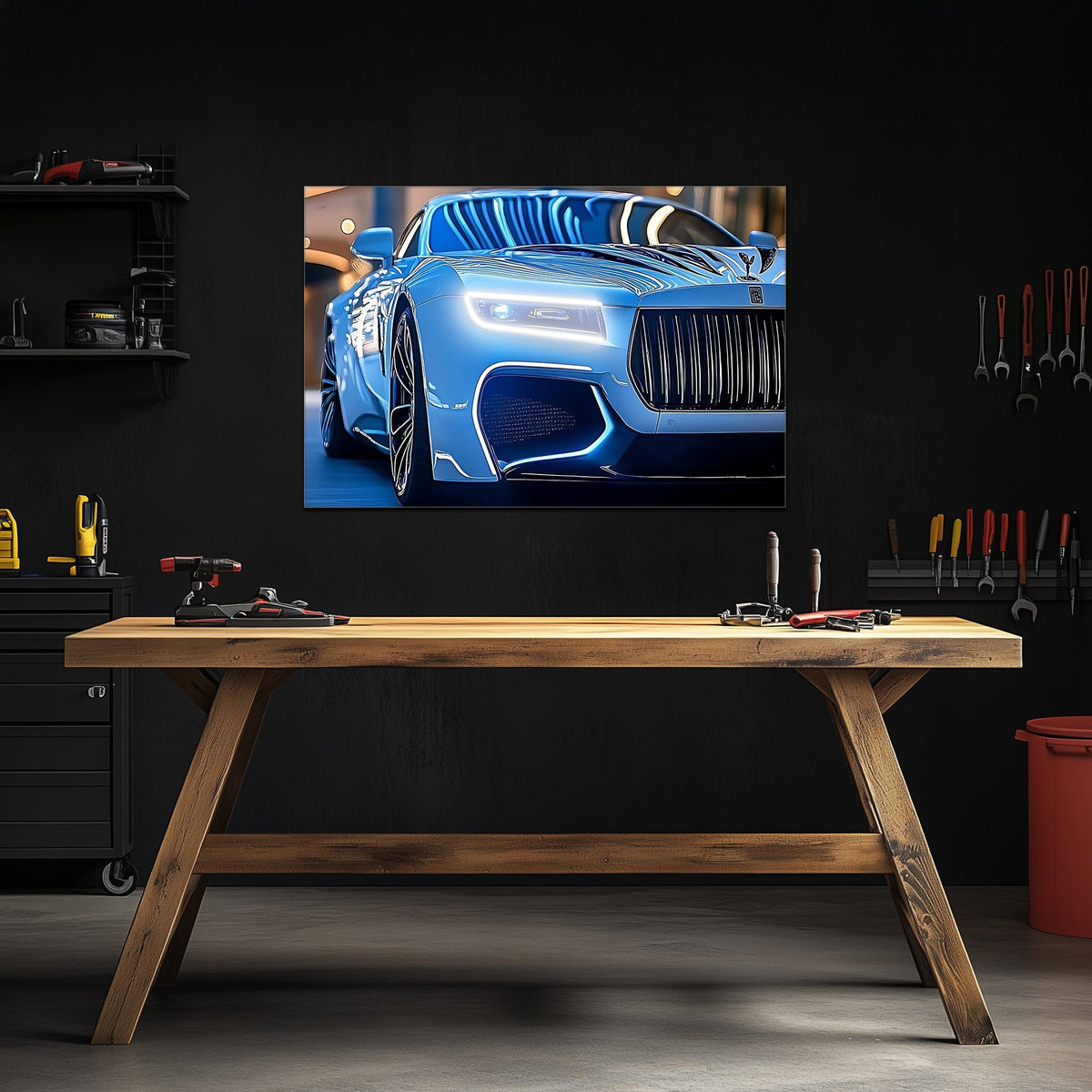 BMW LED Neon Acrylic Wall Poster Sign - Lighted Garage Decor