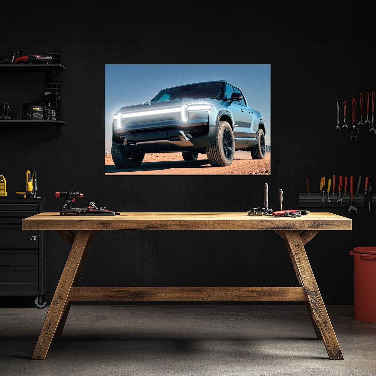 Car Neon LED Wall Art Sign with UV-Printed Acrylic and Integrated Lighting Design