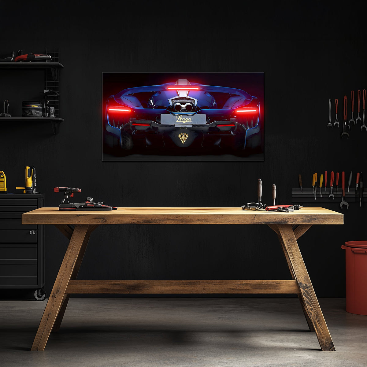 Neon LED Lighted Car Wall Art Sign For Automotive Garage Enthusiasts - Home Decor