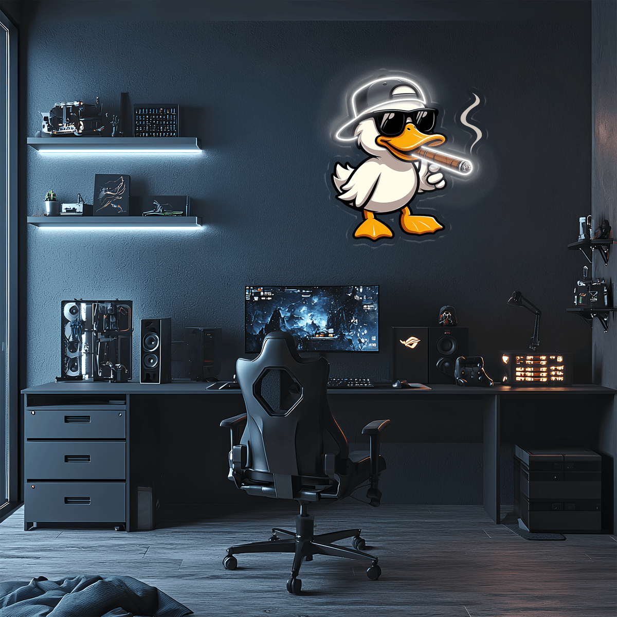 Cool Duck Plexiglass LED Neon Sign Art - Modern Wall Light