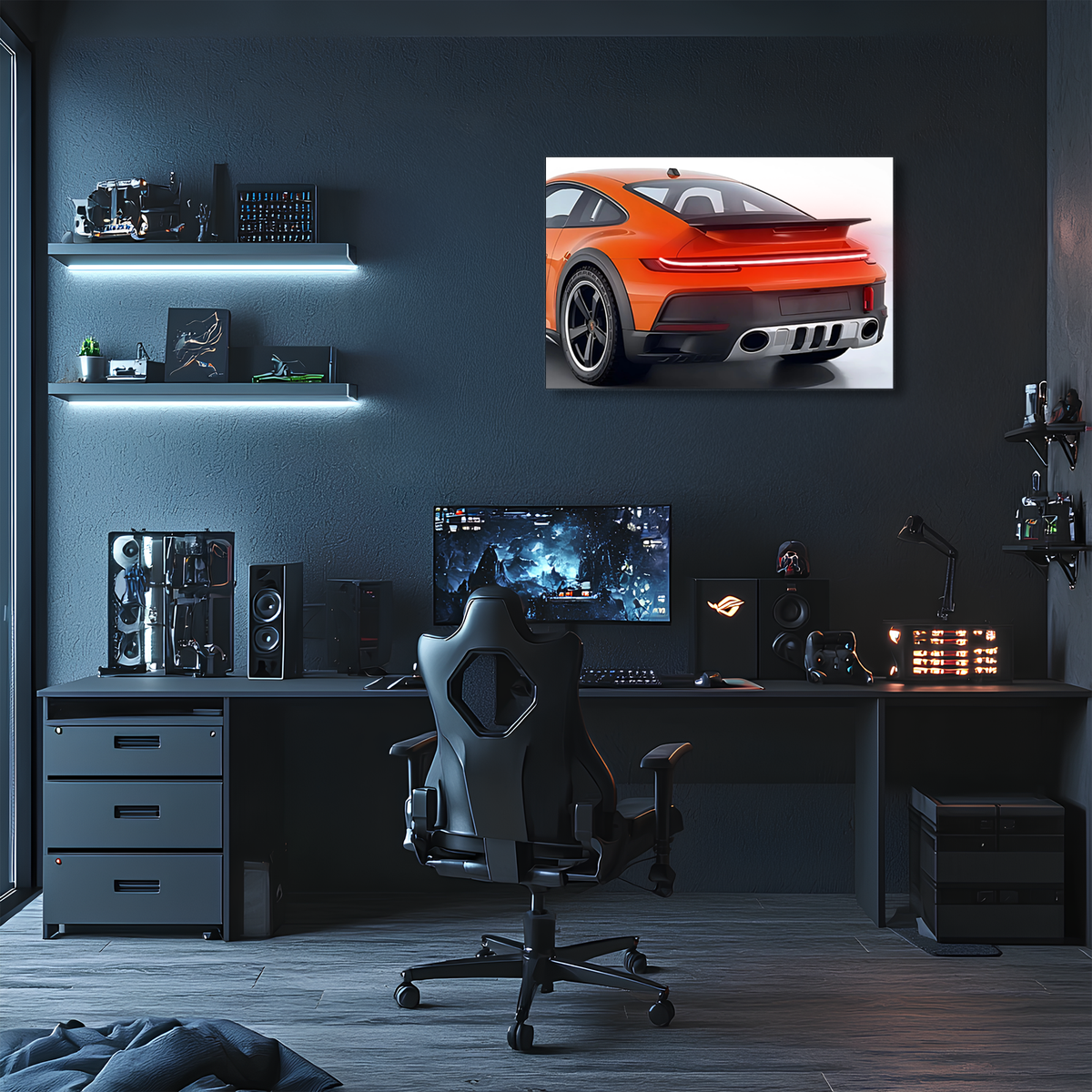 Neon LED Car Wall Sign Modern Automotive Art Garage Decor for Man Cave and Living Room