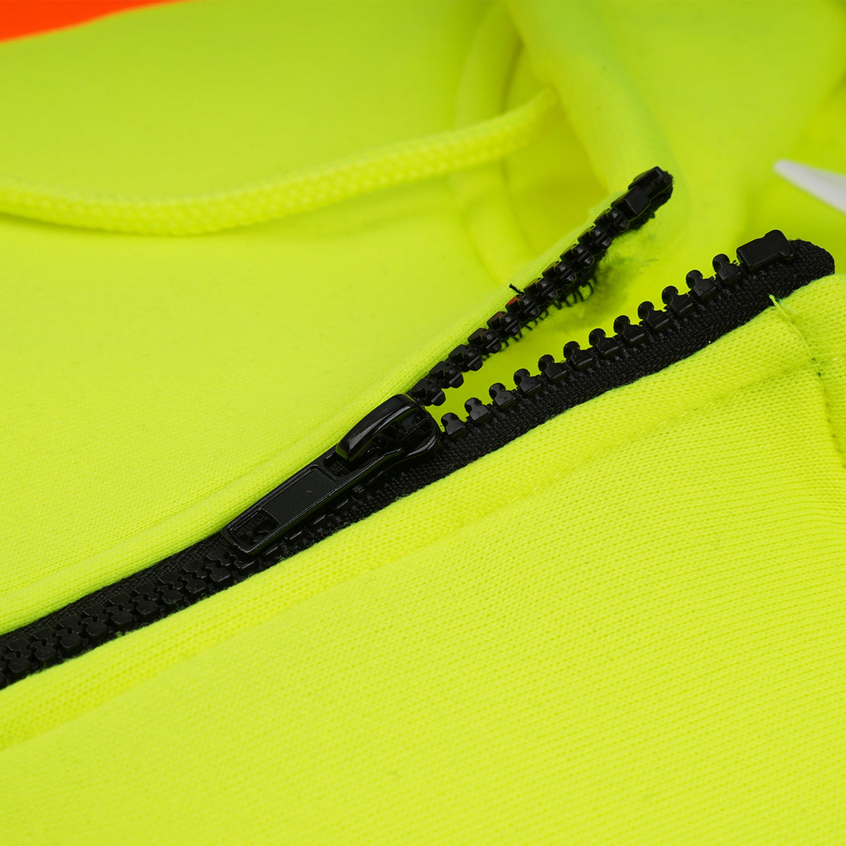 Hi-Vis Class 3 Color Block Zip-Up Hoodie with Reflective Stripes