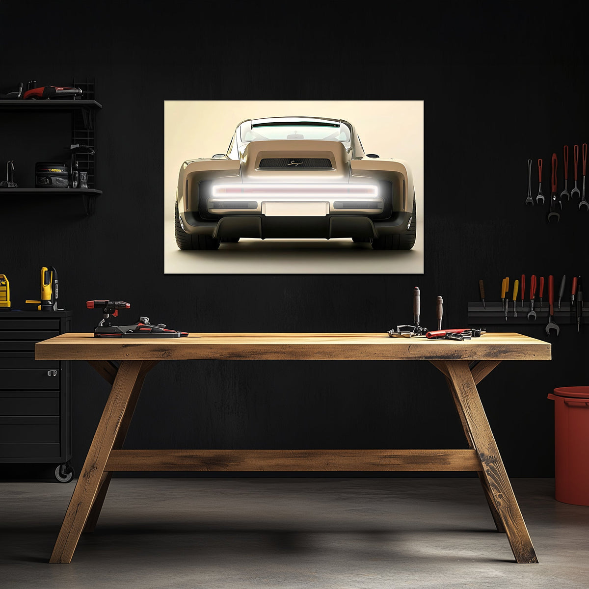Car LED Neon Wall Garage Sign - Premium UV Printed Acrylic Automotive Wall Decor