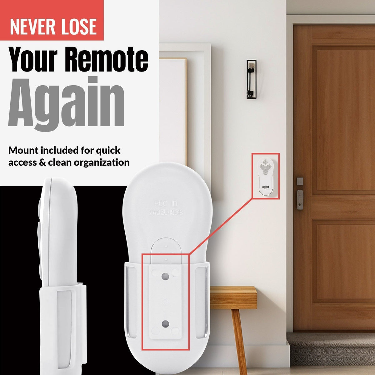 Anderic Substitute For Harbor Breeze TR214A KUJCE10610 Ceiling Fan Remote Control [RRTR214D]