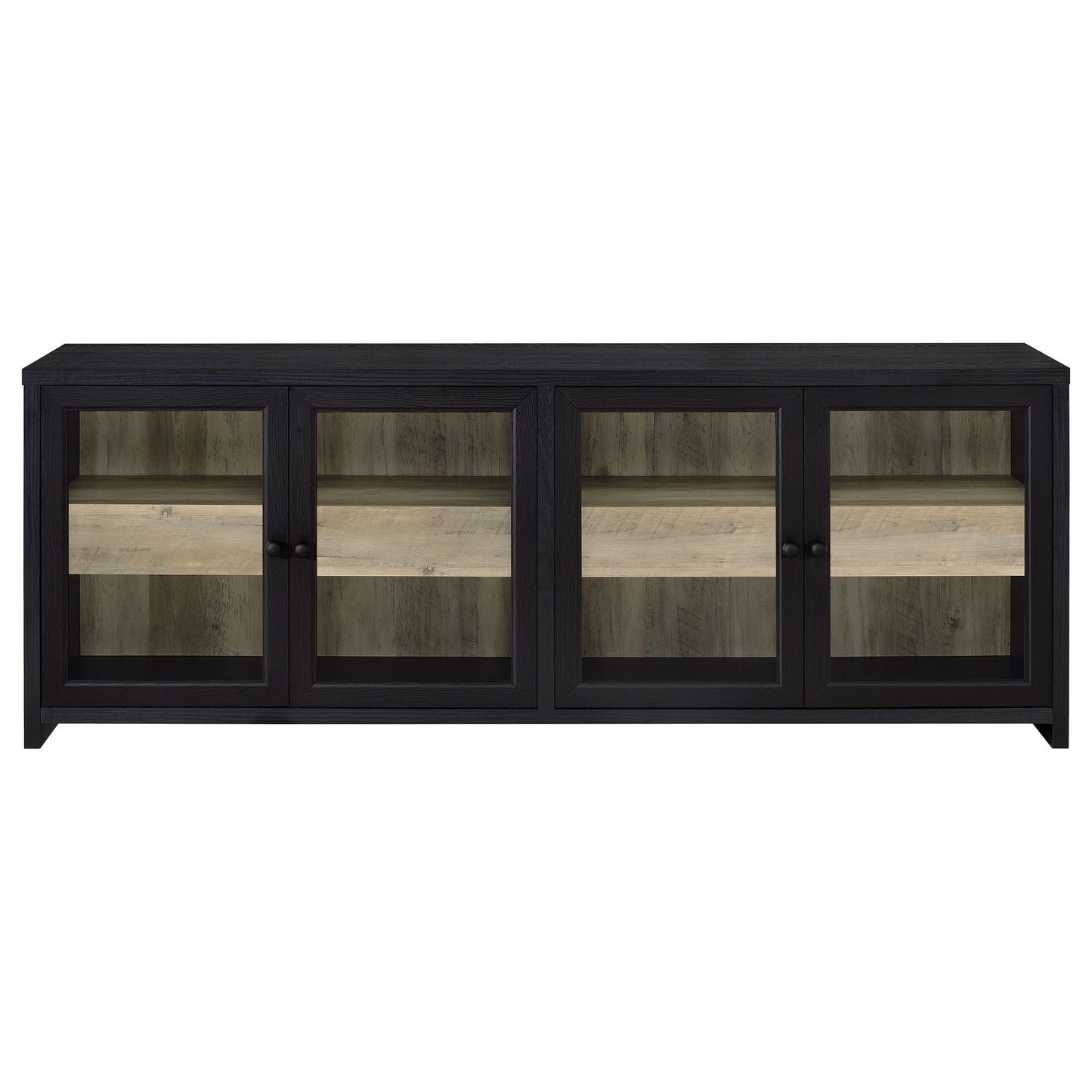 Denison 3-piece Entertainment Center 79-inch TV Stand Black