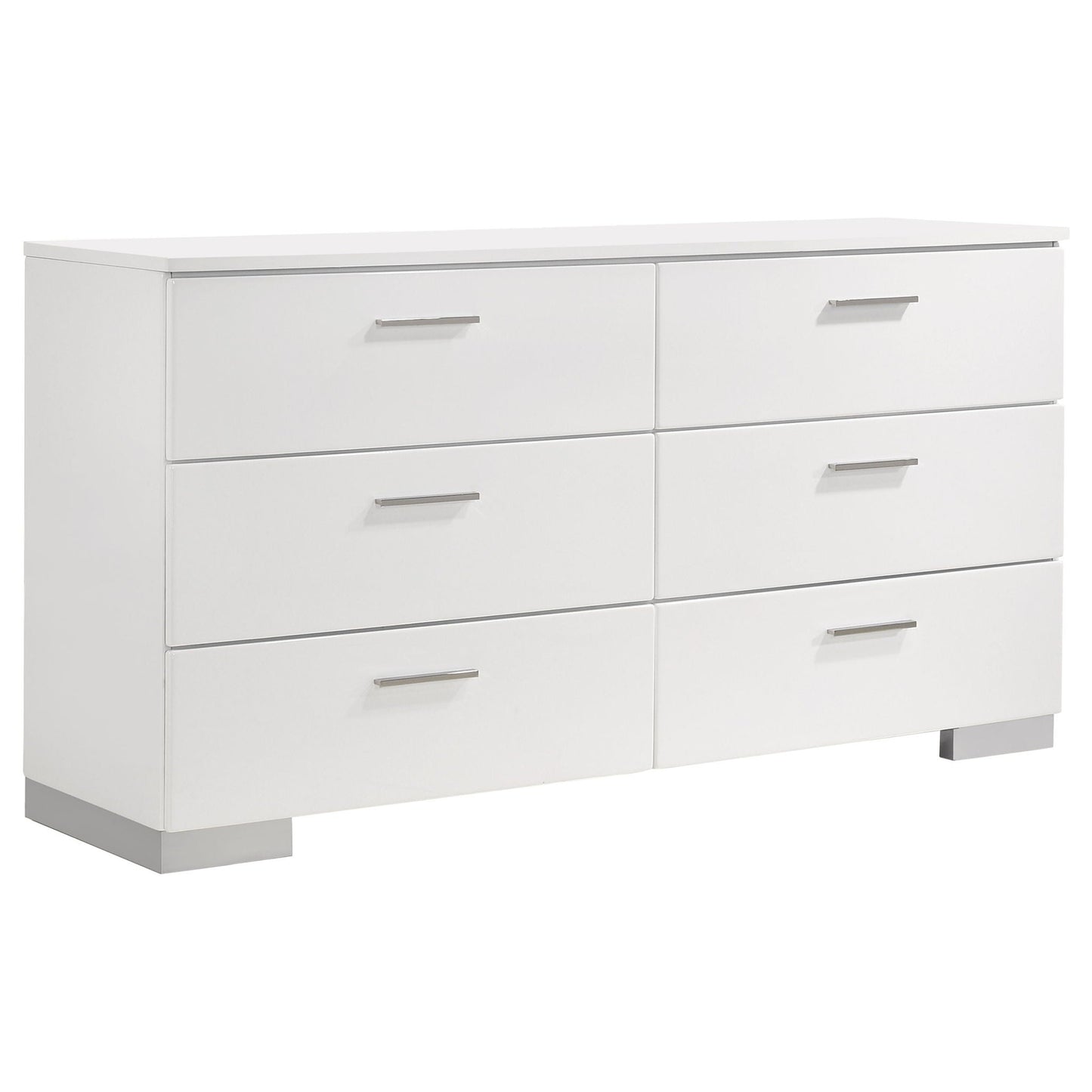 Felicity 5-piece California King Bedroom Set White High Gloss