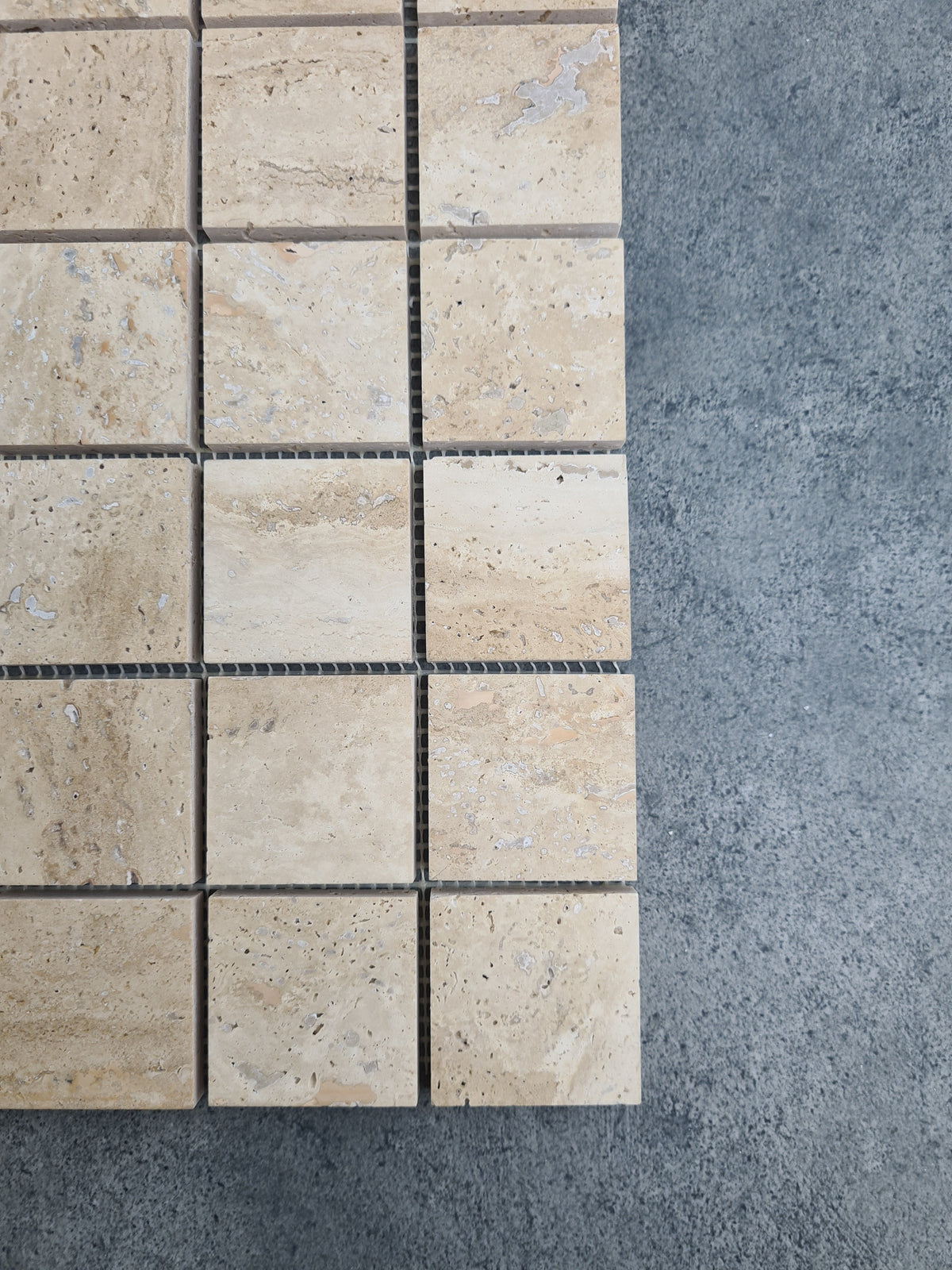 Patara 12" x 12" Honed Travertine Mesh-Mounted Mosaic Tile