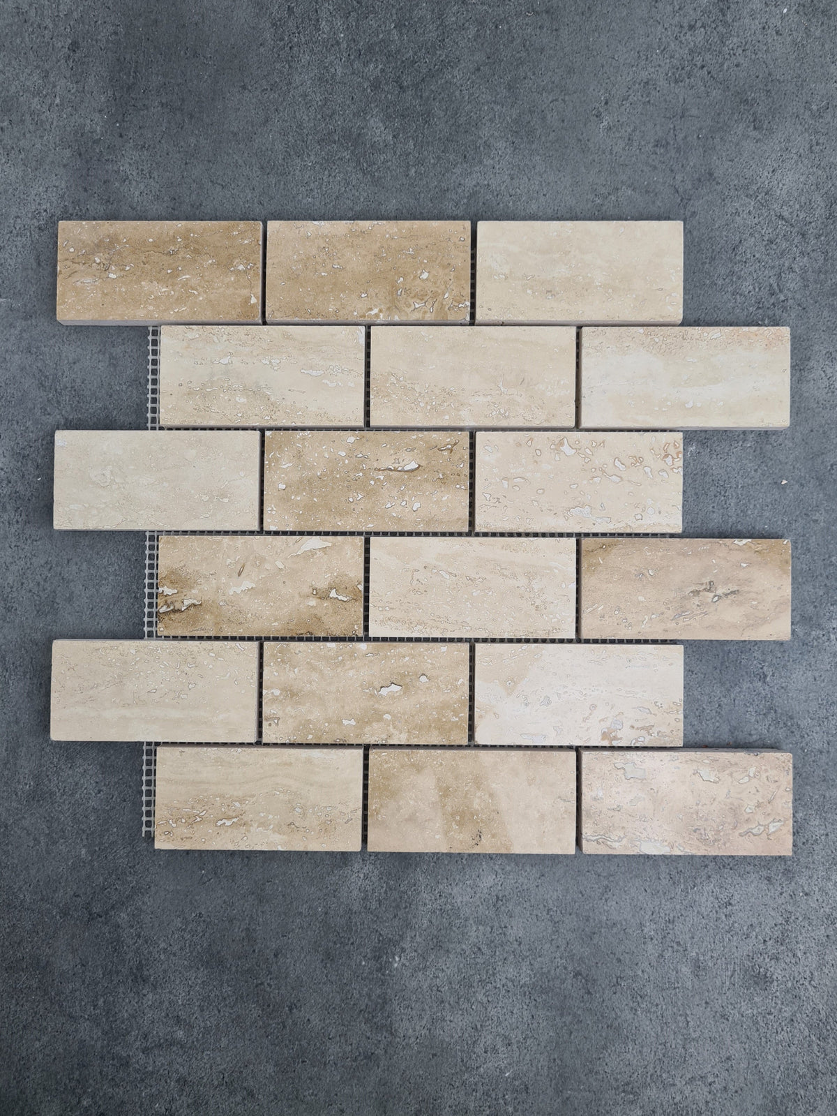 Patara 12" x 12" Honed Travertine Mesh-Mounted Mosaic Tile