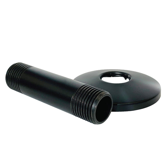 3 in. Shower Arm for Ceiling-Mounted Rainfall Showerhead (Black Finish)
