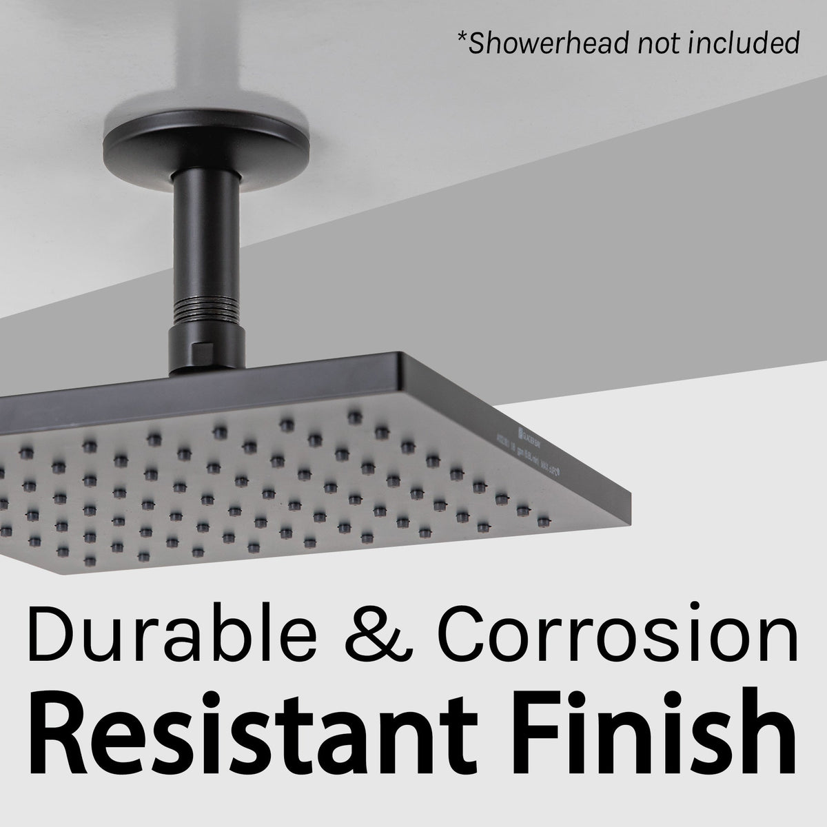 3 in. Shower Arm for Ceiling-Mounted Rainfall Showerhead (Black Finish)